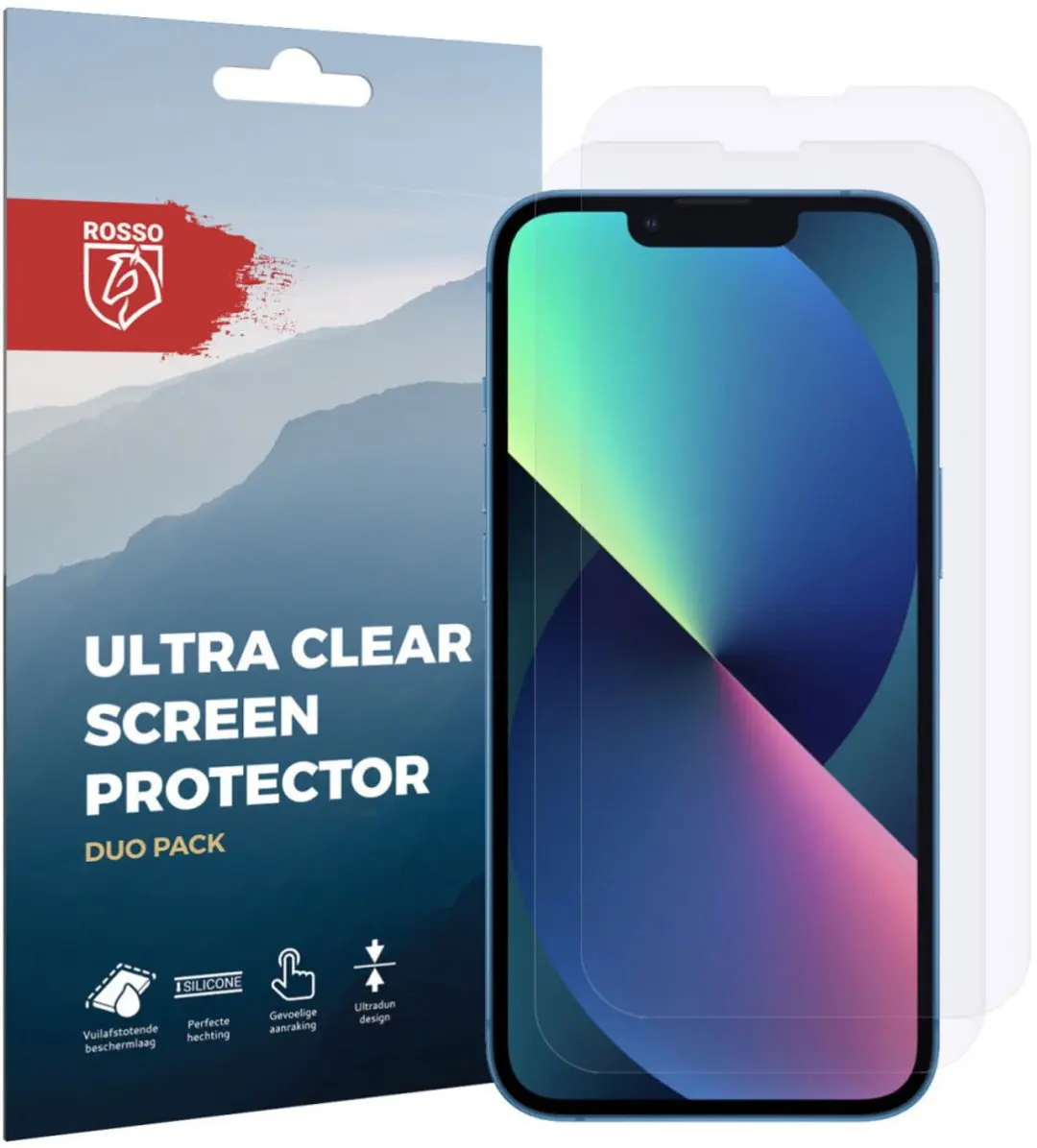 Rosso iPhone 13/13 Pro Clear Screen Protector - 2 Stuks