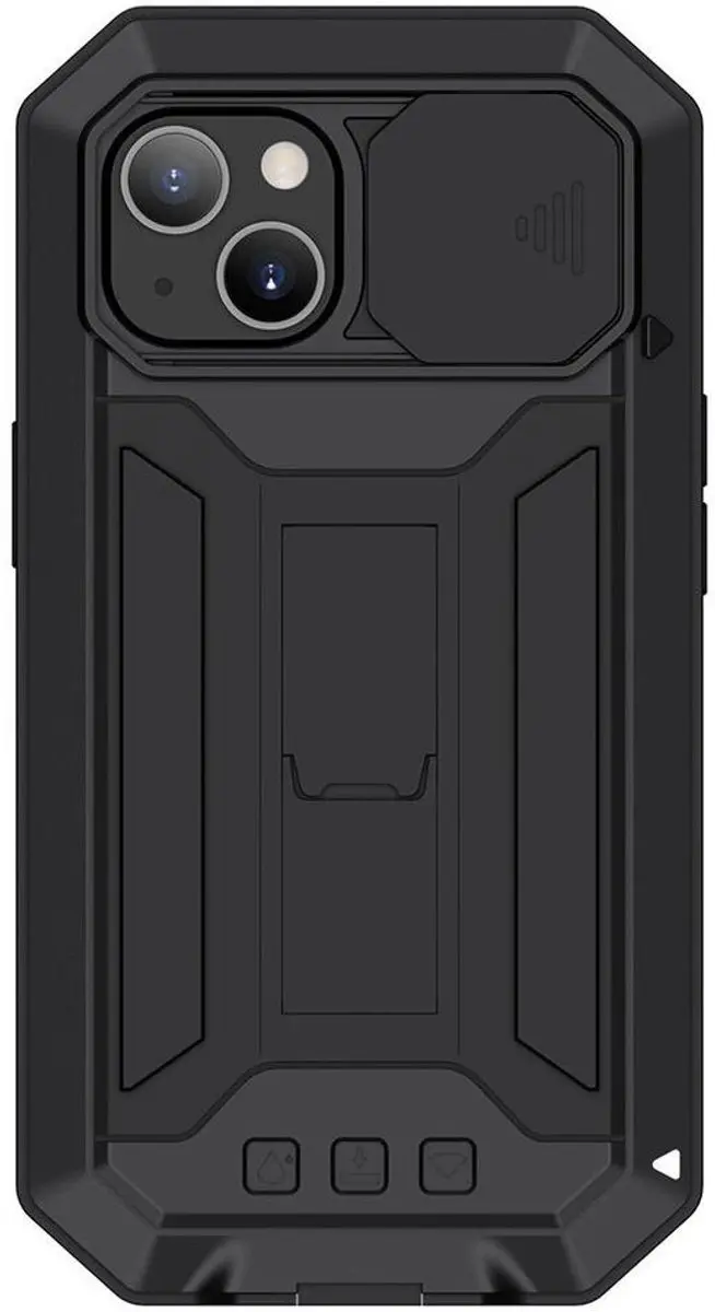 R-JUST Sliding Camera Bescherming iPhone 13 - Zwart