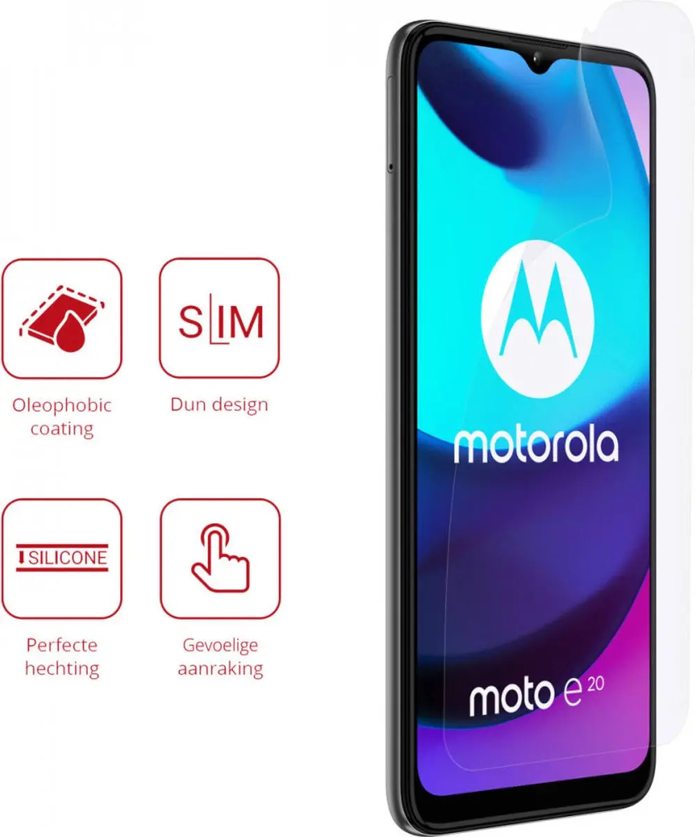 Rosso Screen Protector Ultra Clear voor Motorola Moto E20 - 2 Stuks