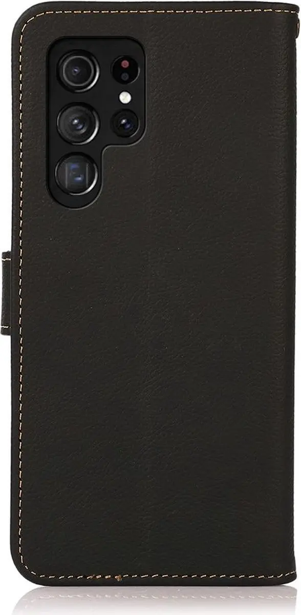 Khazneh Hoesje RFID Book Case Samsung Galaxy S22 Ultra - Zwart