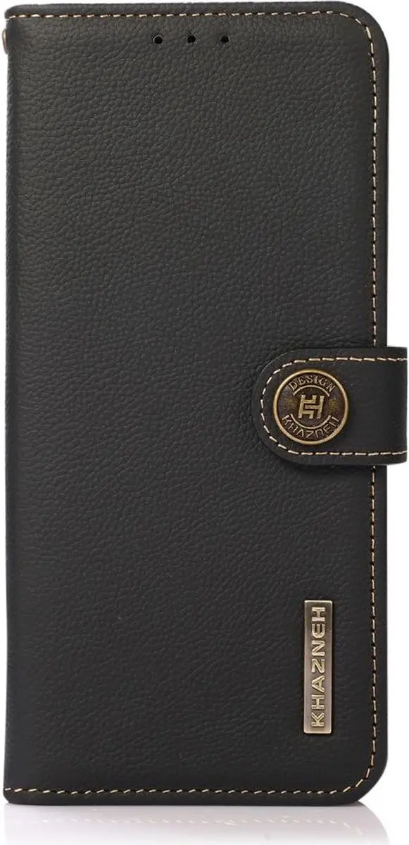 Khazneh Hoesje RFID Book Case Samsung Galaxy S22 Ultra - Zwart