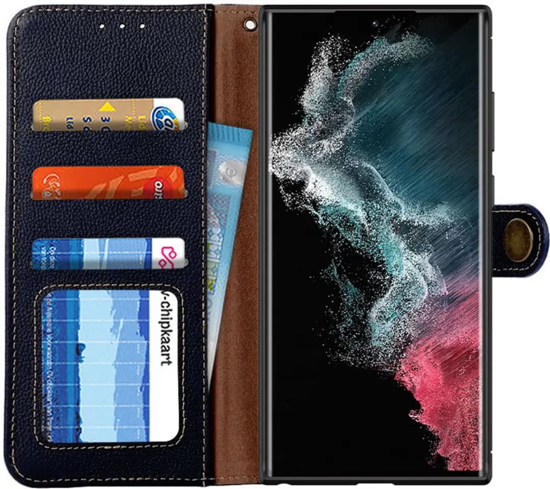 Khazneh Hoesje RFID Book Case Samsung Galaxy S22 Ultra