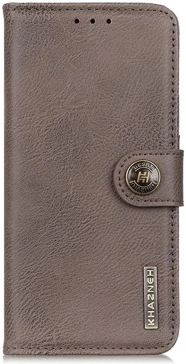 Khazneh Moto G53 Hoesje Portemonnee Book Case - Bruin