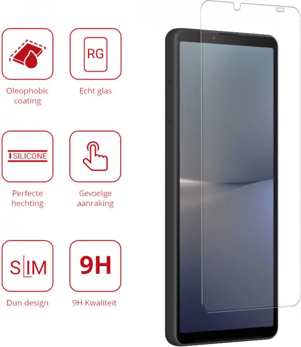 Rosso 9H Tempered Glass Screen Protector Sony Xperia 10 V