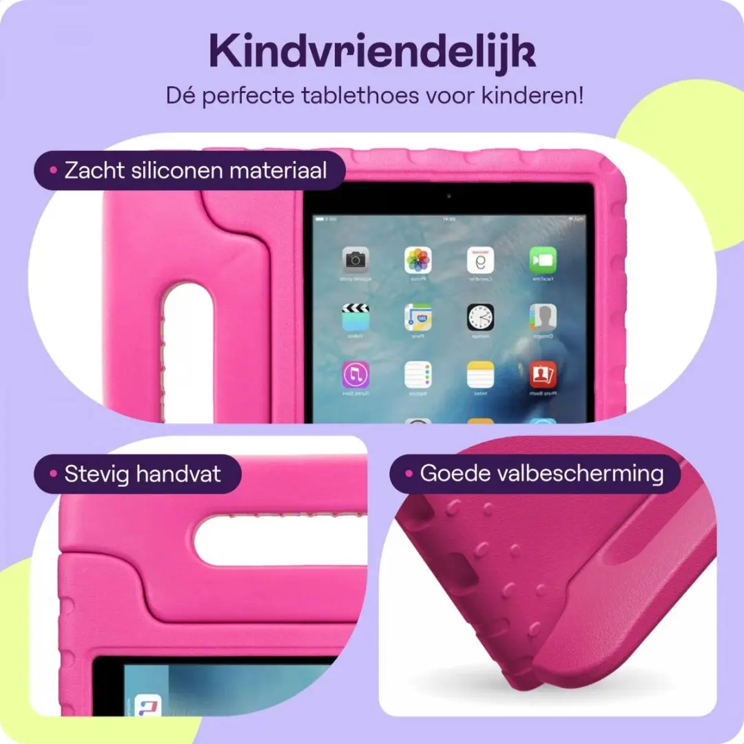 HappyCase Kinderhoes iPad 9.7 2017/2018/Air/Air 2 - Roze