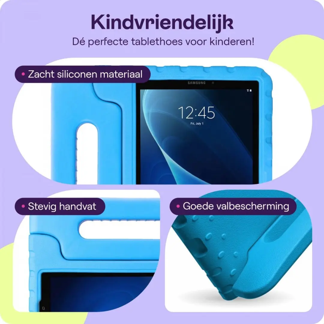 HappyCase Kinder Tablethoes Samsung Galaxy Tab A 10.1 (2016) - Blauw