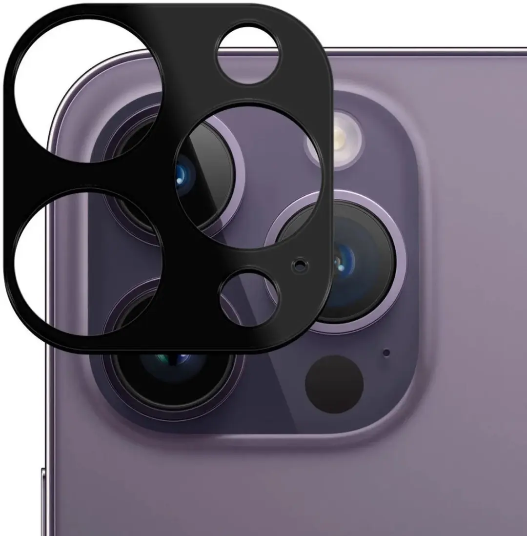 Rosso Camera Lens Protector iPhone 15 Pro/Pro Max - Glas - Zwart
