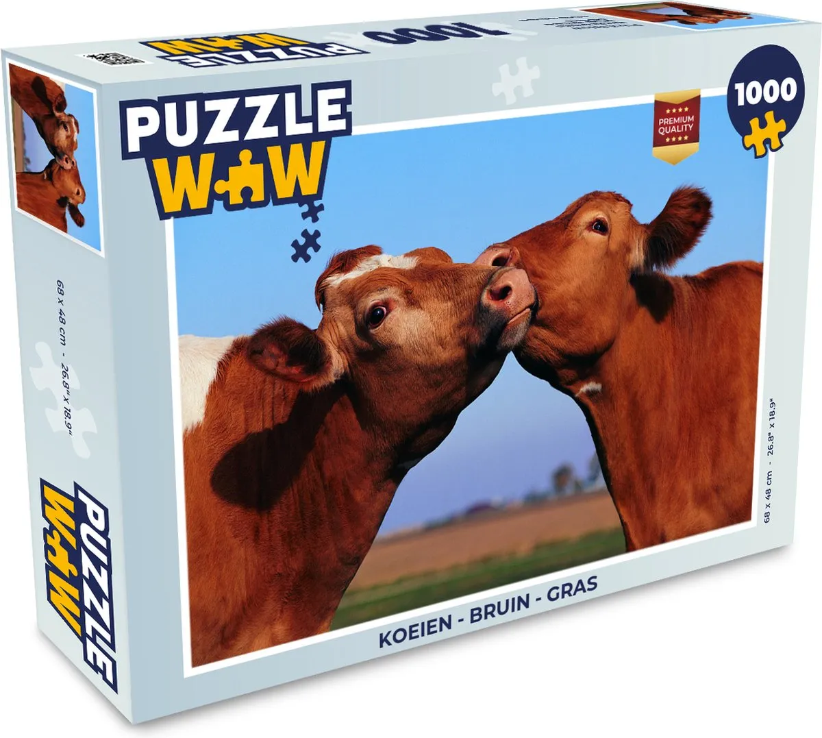 PuzzleWow Koeien in het Gras Legpuzzel 1000 Stuks