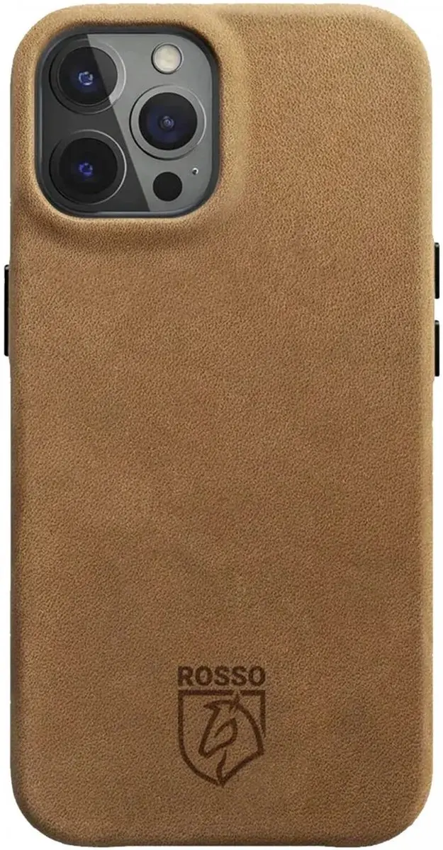Rosso Elite 185744 Hoesje iPhone 15 Pro Max - Echt Leer - Lichtbruin