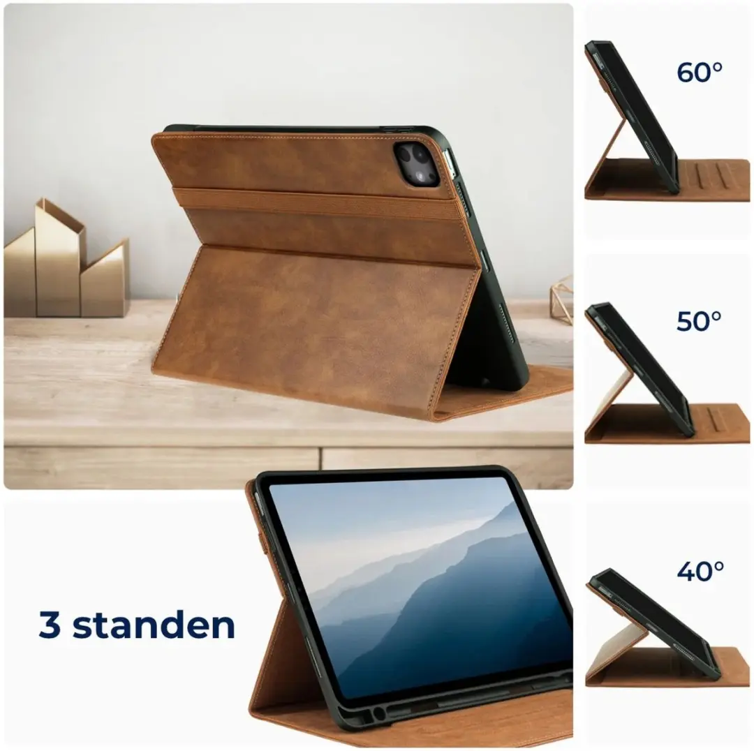 Rosso Element iPad Pro 13 2024/2025 Hoes - Bruin