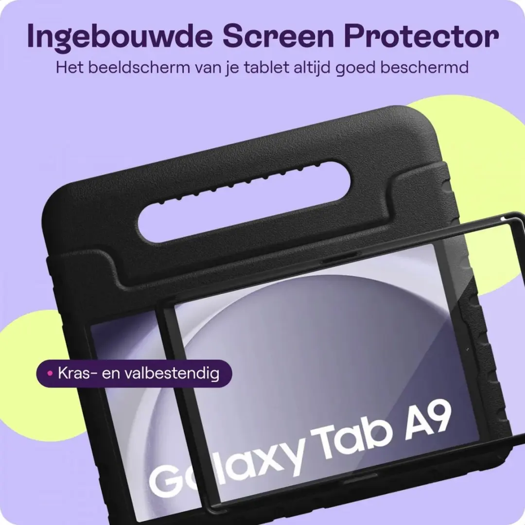 HappyCase Candy+ Kinderhoes Samsung Galaxy Tab A9 11" - Zwart