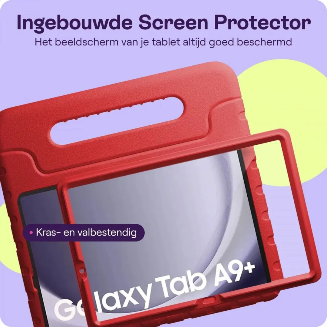 HappyCase Candy+ Kinderhoes Samsung Tab A11/A9 Plus - Rood