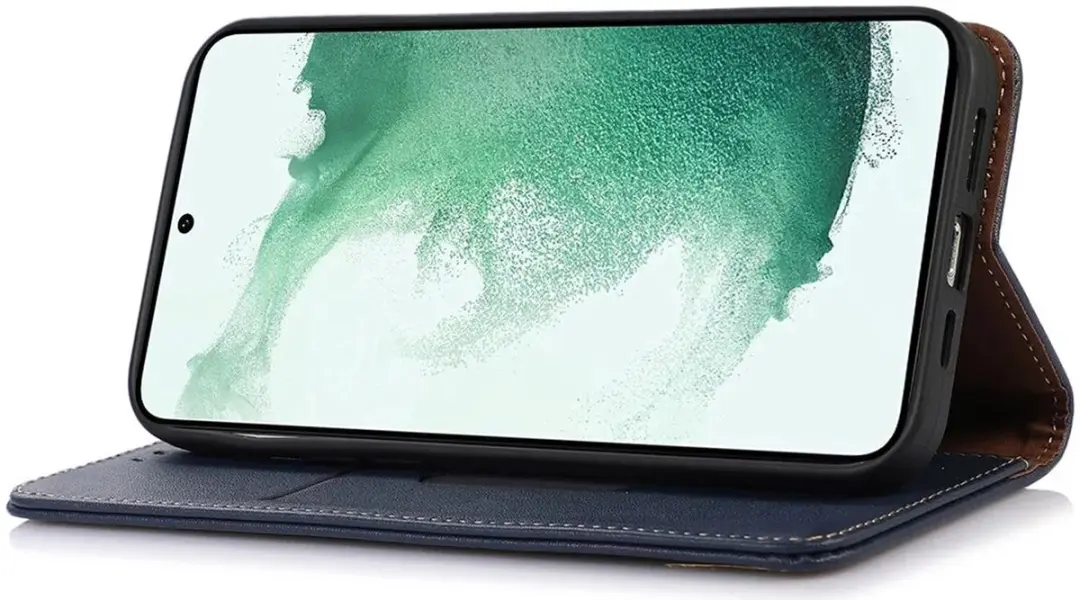 Khazneh Hoesje RFID Book Case Samsung Galaxy A35 - Blauw