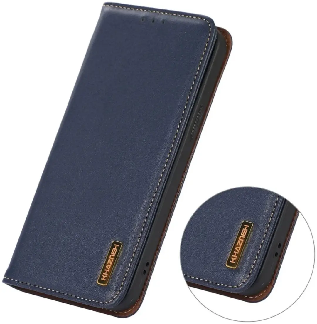 Khazneh Hoesje RFID Book Case Samsung Galaxy A35 - Blauw