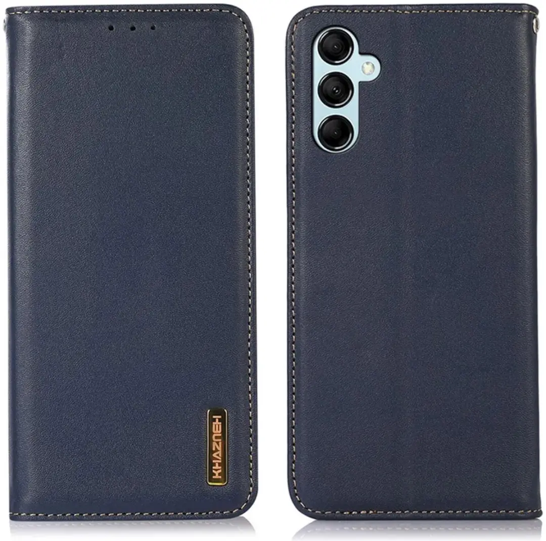 Khazneh Hoesje RFID Book Case Samsung Galaxy A35 - Blauw