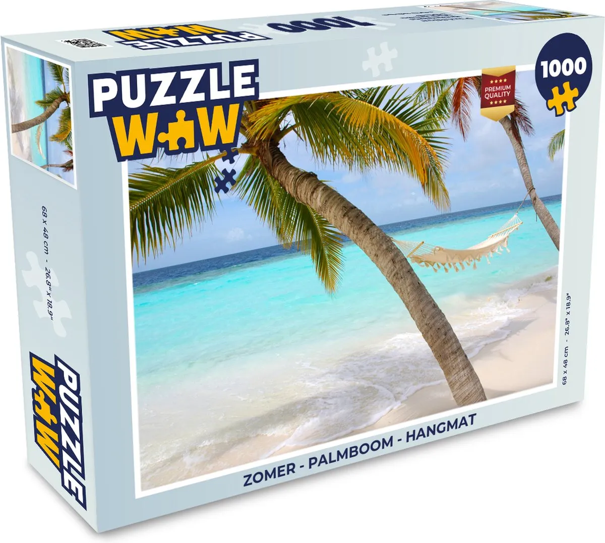 PuzzleWow Zomer Palmboom Hangmat Legpuzzel 1000 Stuks