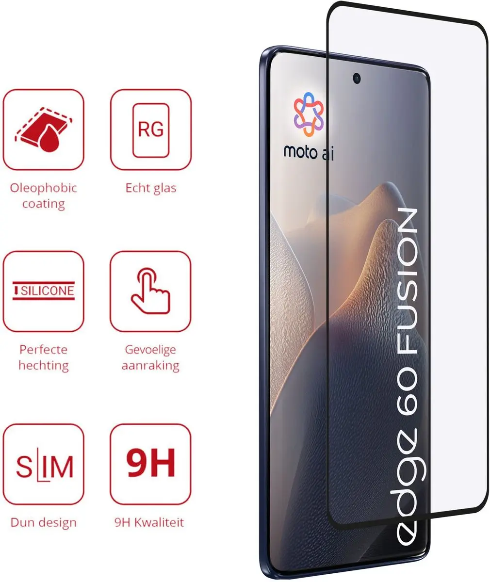 Rosso Screen Protector Motorola Edge 60 Fusion 9H - Glasplaatje