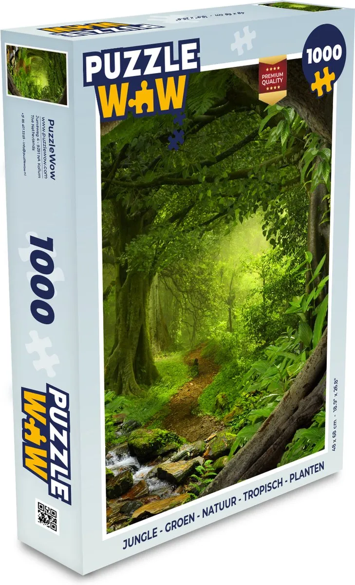 PuzzleWow Jungle Legpuzzel 1000 Stuks