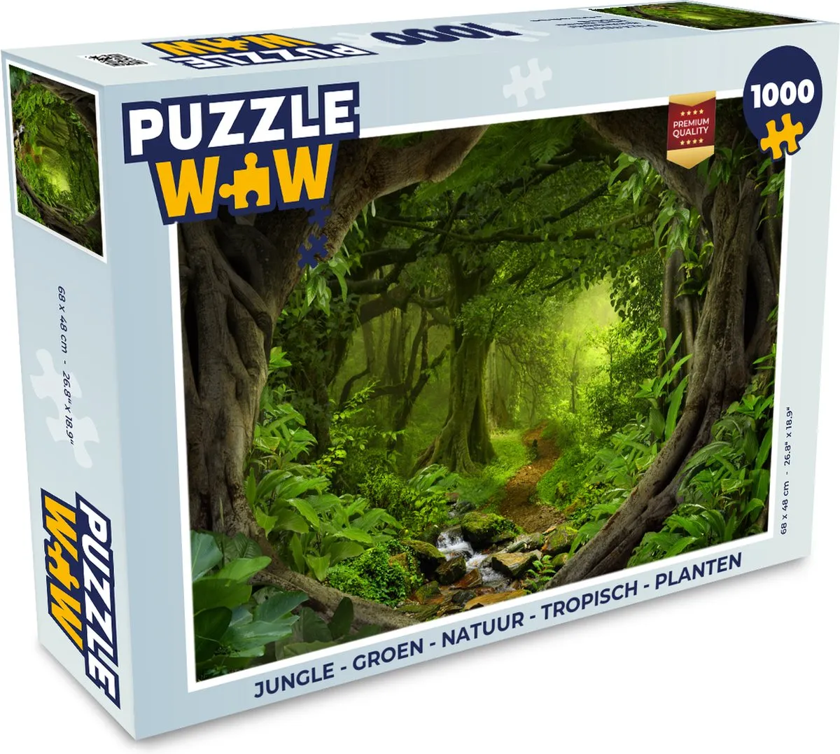 PuzzleWow Jungle Legpuzzel 1000 Stuks - Multicolor