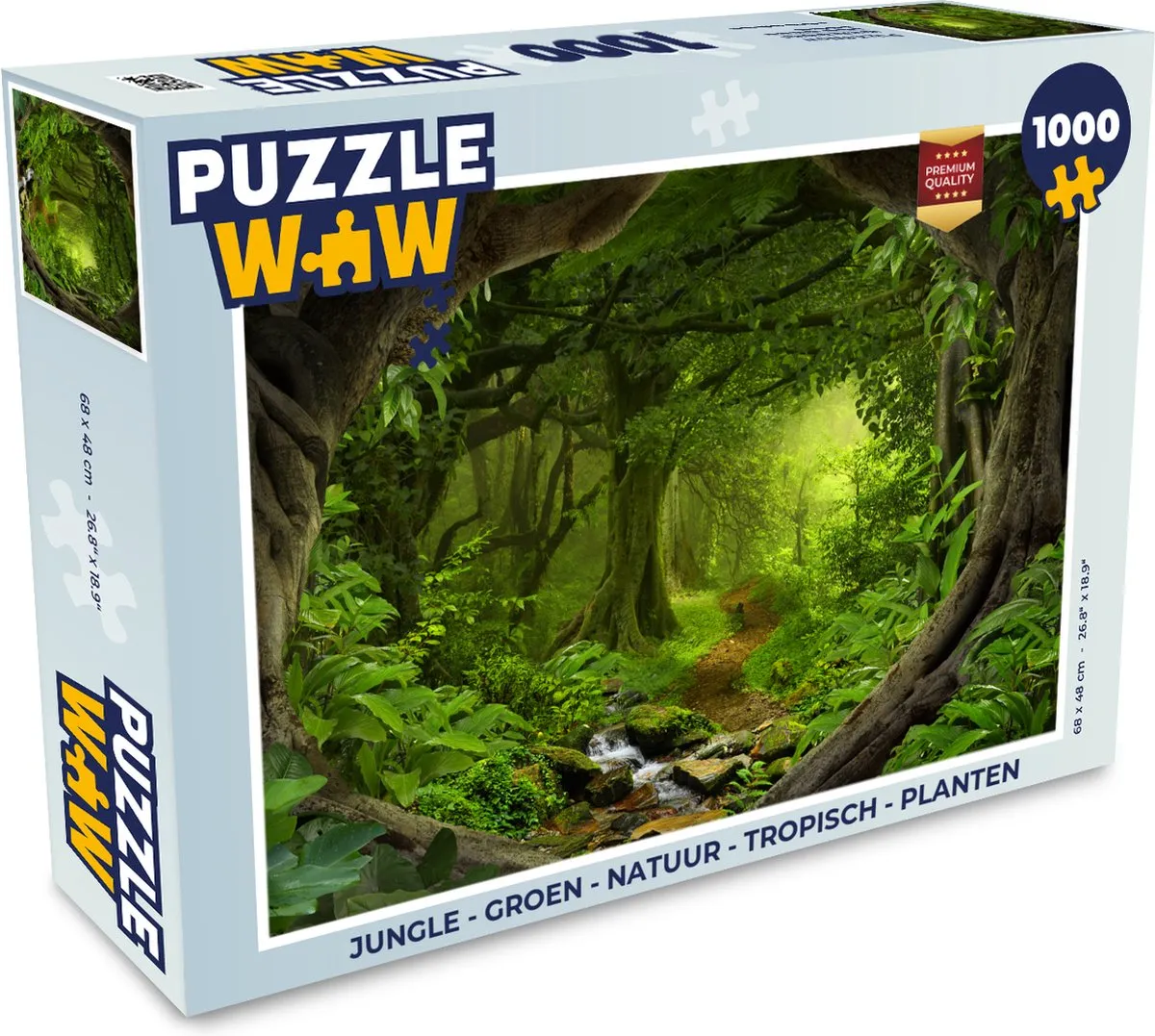 PuzzleWow Jungle Legpuzzel 1000 Stuks - Multicolor