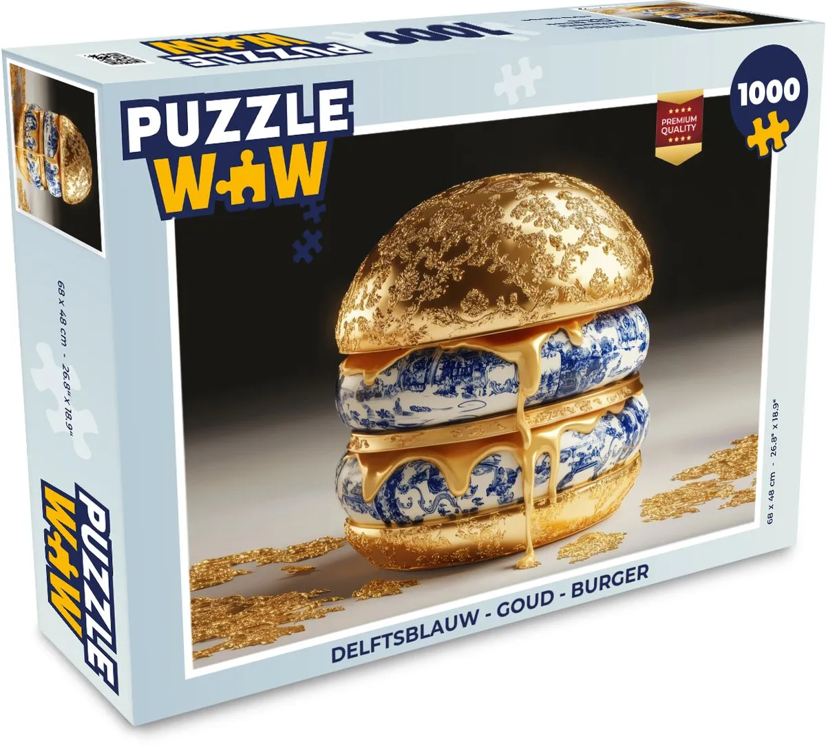 PuzzleWow Delftsblauw Burger Legpuzzel 1000 Stuks