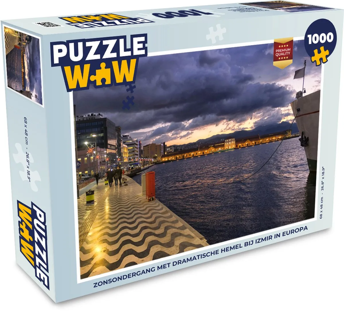 PuzzleWow Legpuzzel Zonsondergang Izmir 1000 Stuks