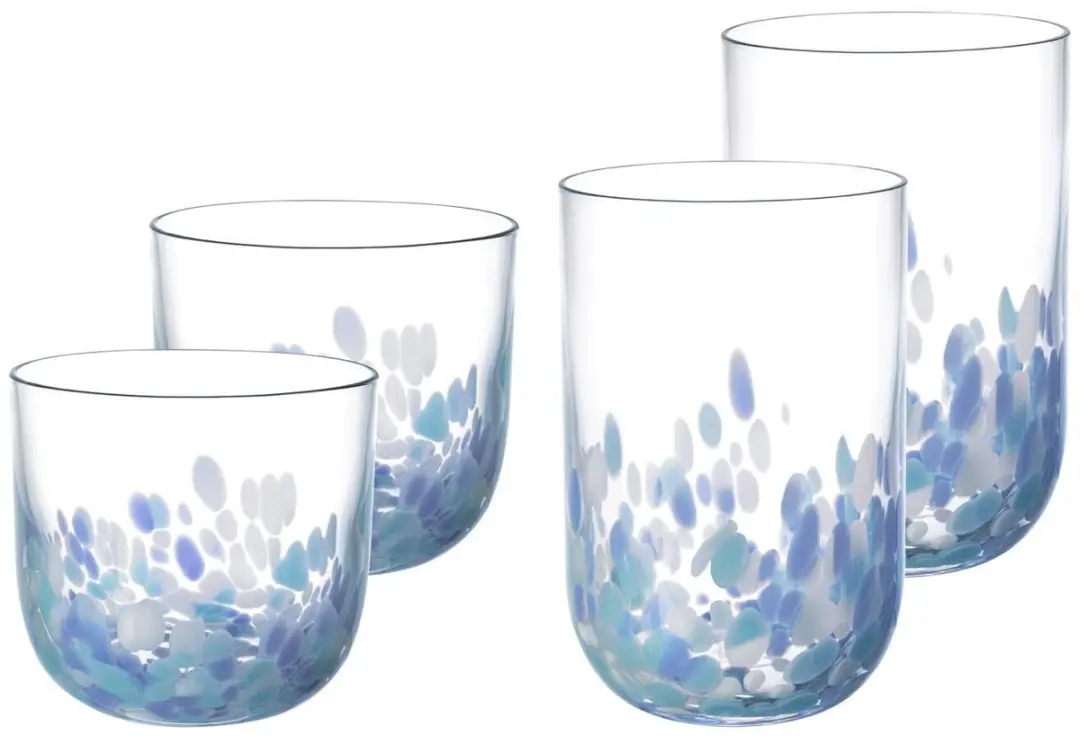 Wasser- und Longdrinkglas-Set Like Confetti Set van 4