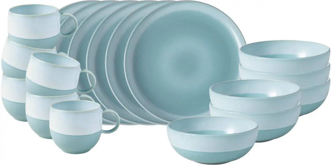 Frühstücks-Set Perlemor Aqua Set van 18