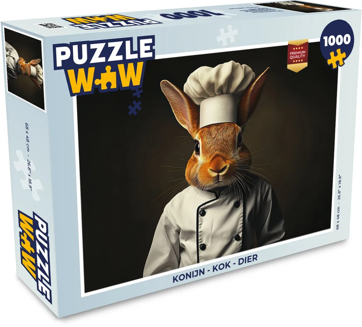 PuzzleWow Konijn Kok Legpuzzel 1000 Stuks