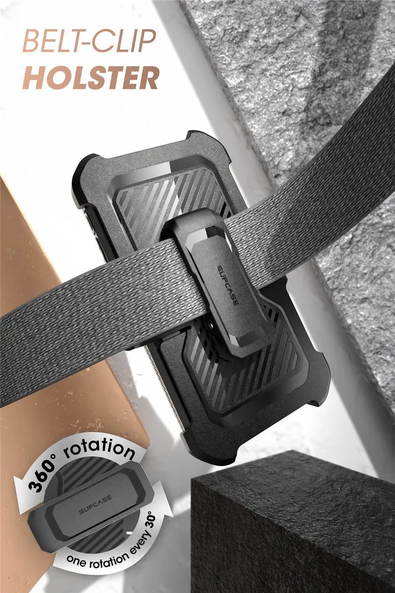 Supcase Unicorn Beetle Belt Clip Hoesje iPhone 14 Pro - Zwart
