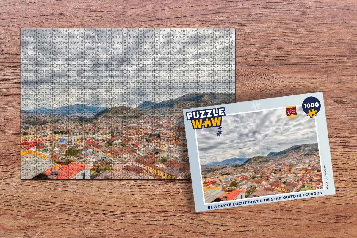 PuzzleWow Bewolkte lucht Quito Legpuzzel 1000 Stuks