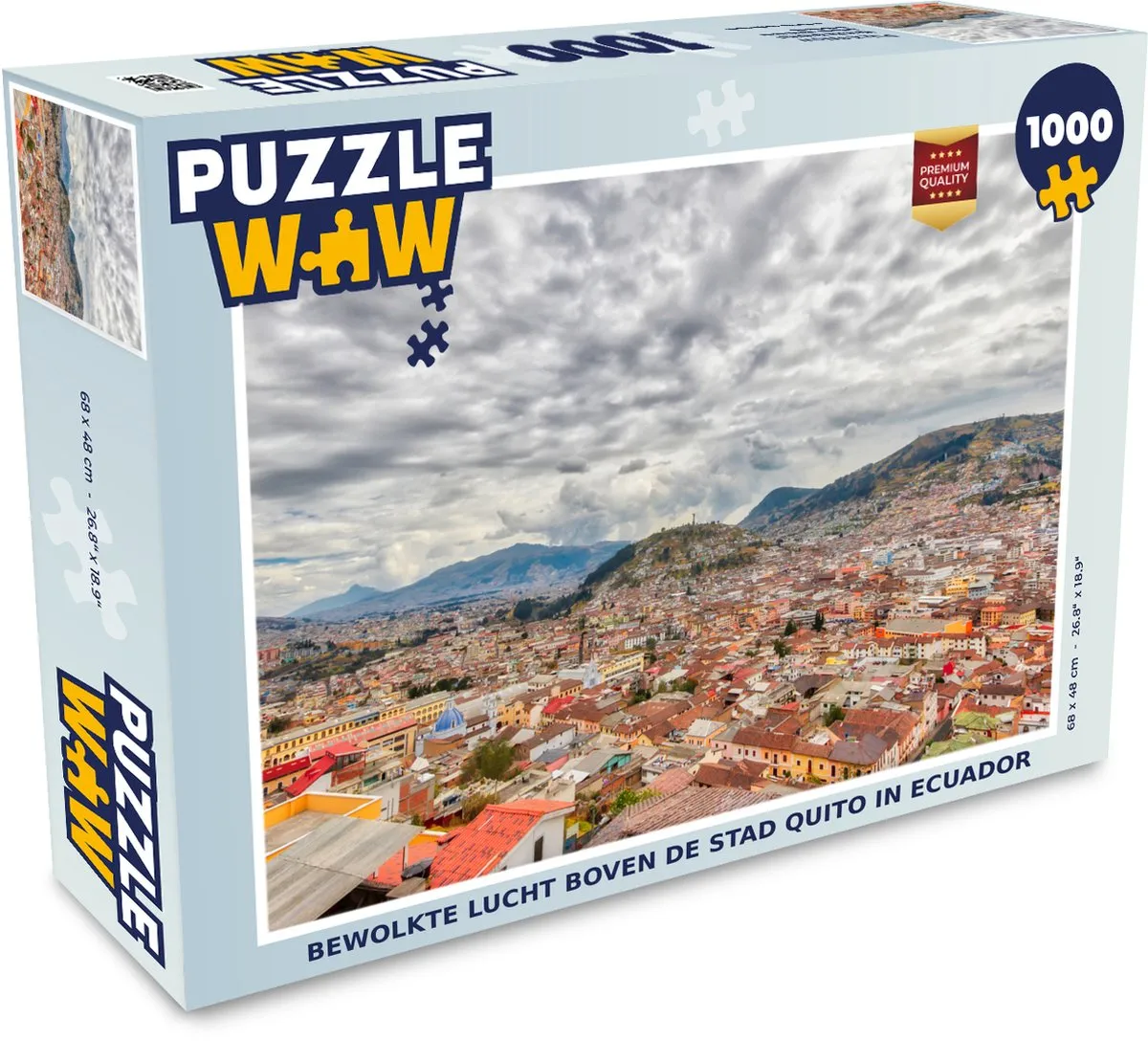PuzzleWow Bewolkte lucht Quito Legpuzzel 1000 Stuks - Multicolor