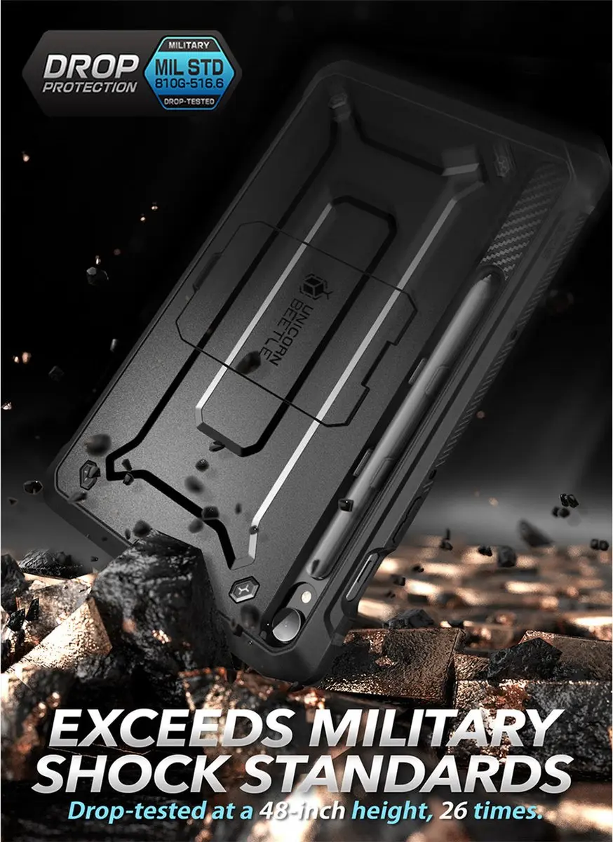 Supcase Unicorn Beetle Pro 843439138353 Tablethoes - Samsung Galaxy Tab S9 FE - Zwart