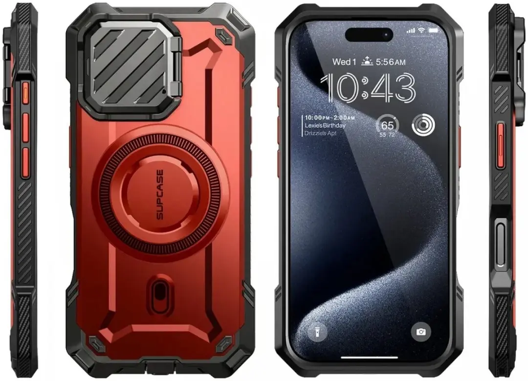 Supcase UB Pro MagXT Hoesje iPhone 16 Pro Max - Rood - MagSafe