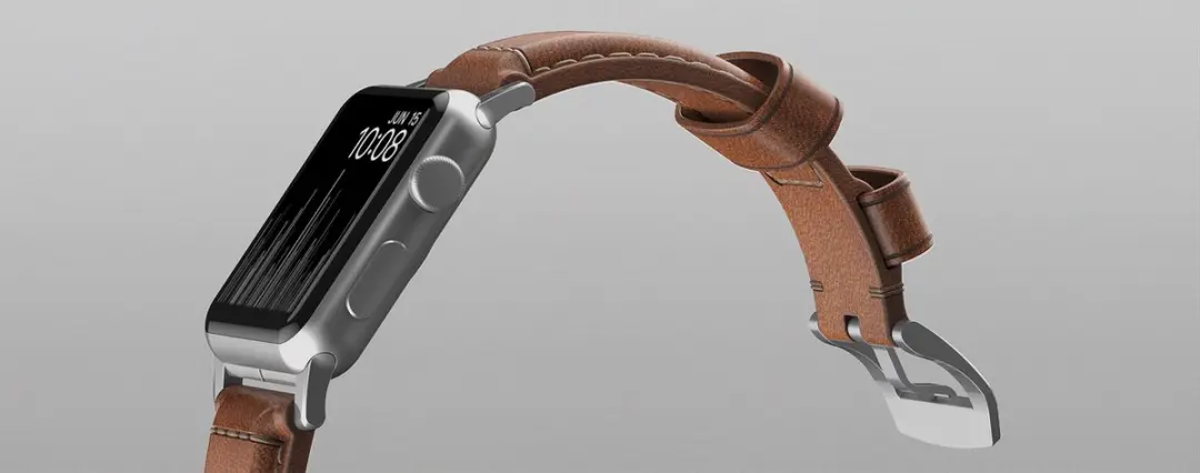 NOMAD Traditional Horlogeband Apple Watch 44/45/49mm - Bruin
