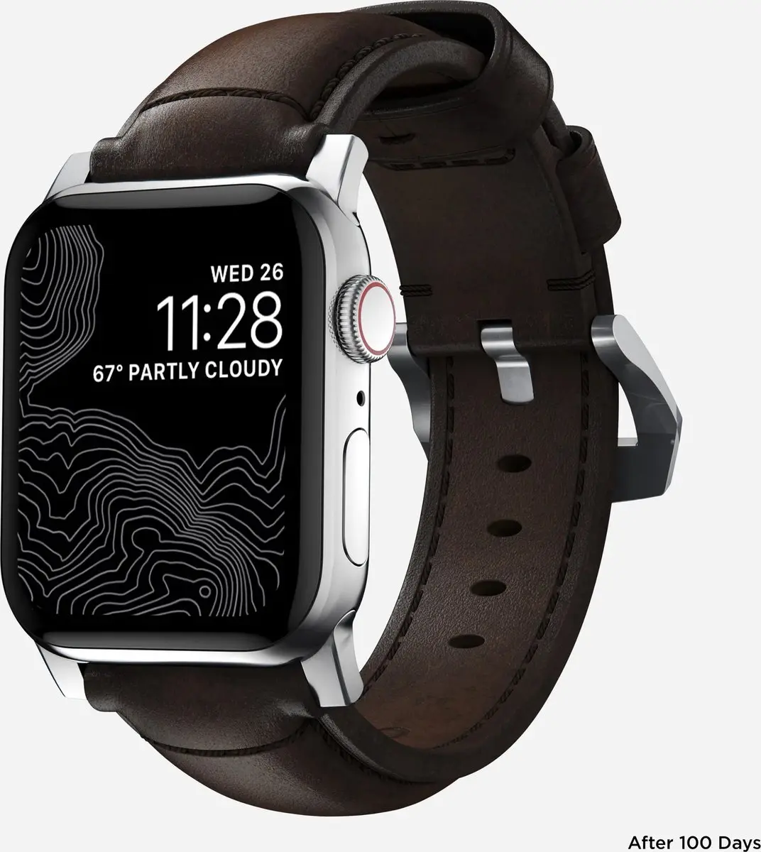 NOMAD Traditional Horlogeband Apple Watch 44/45/49mm - Bruin