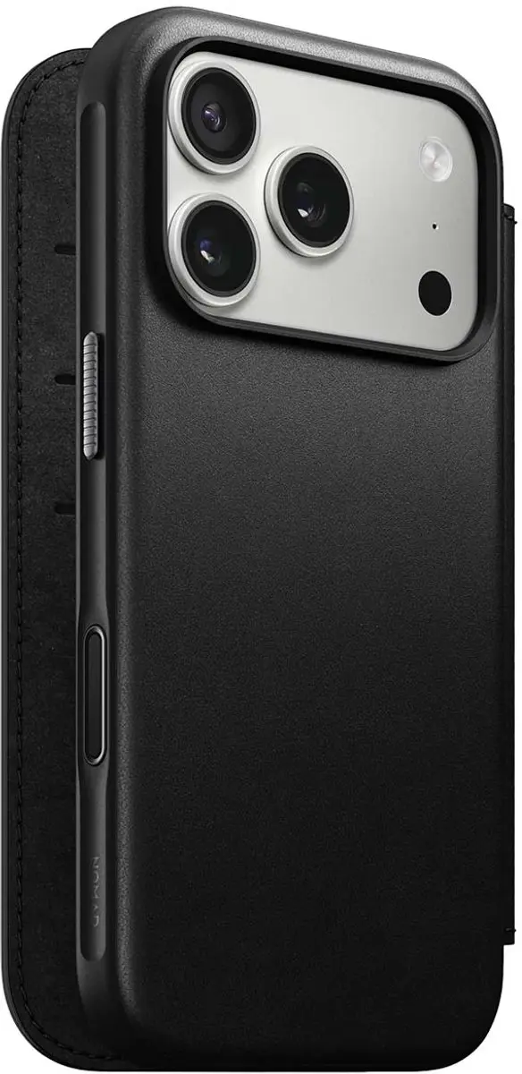 NOMAD Modern Lederen Folio iPhone 17 Pro 114683114040 - Zwart