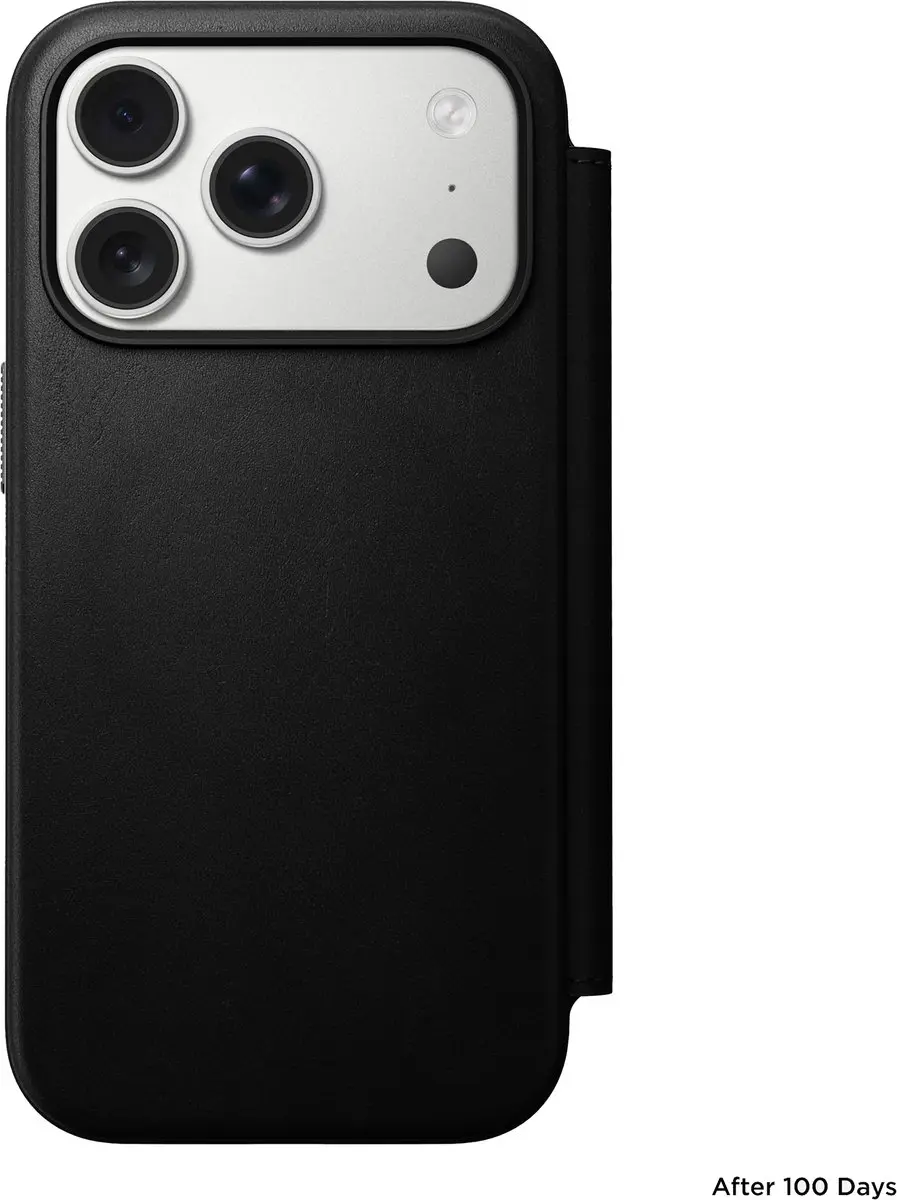 NOMAD Modern Lederen Folio iPhone 17 Pro 114683114040 - Zwart