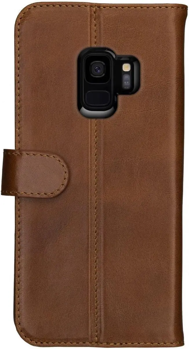 Rosso Deluxe Book Case Samsung Galaxy S9 - 3 Pasjes Bruin