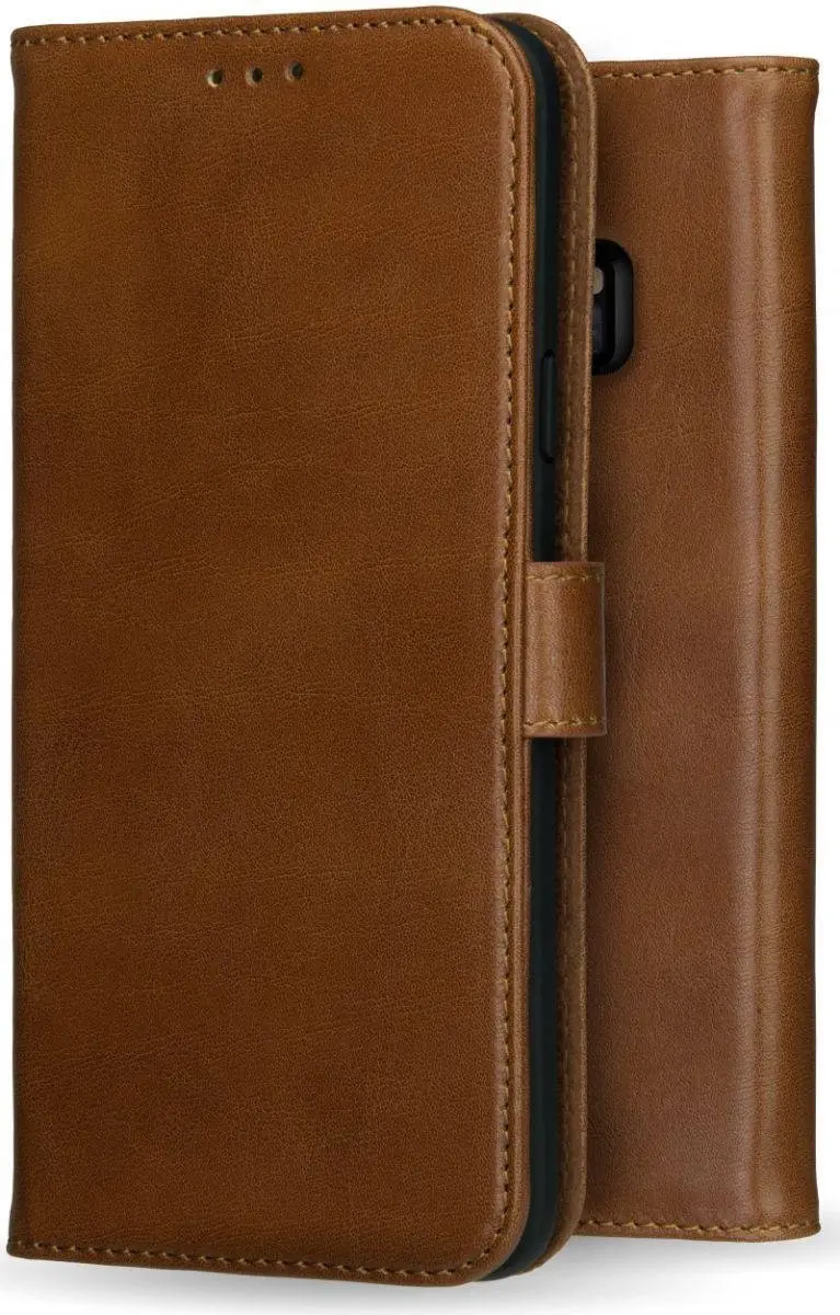 Rosso Deluxe Book Case Samsung Galaxy S9 - 3 Pasjes Bruin