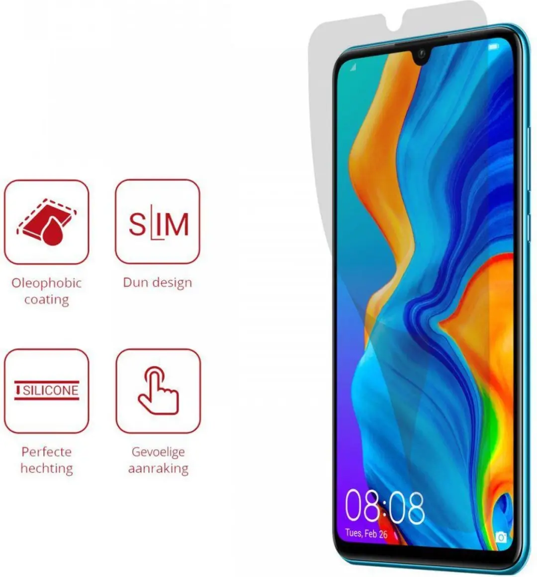 Rosso Screen Protector Ultra Clear voor Huawei P30 Lite - 2 Stuks