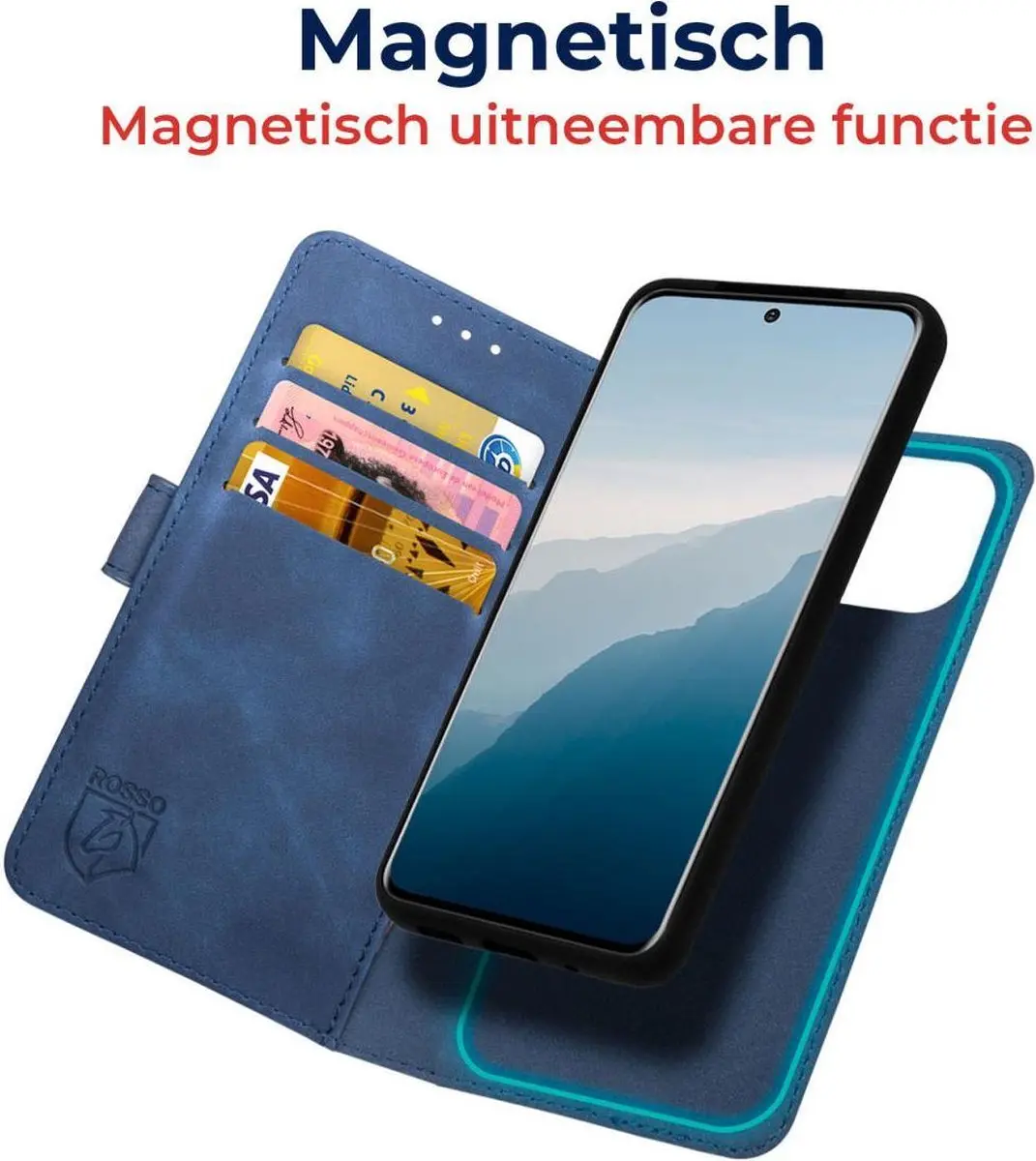 Rosso Element Uitneembaar 2-in-1 Hoesje S20 - 3 Pasjes - Blauw