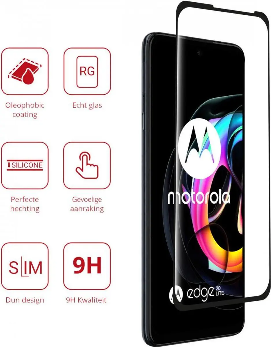 Rosso Motorola Edge 20 Lite 9H Tempered Glass - 1 Stuk
