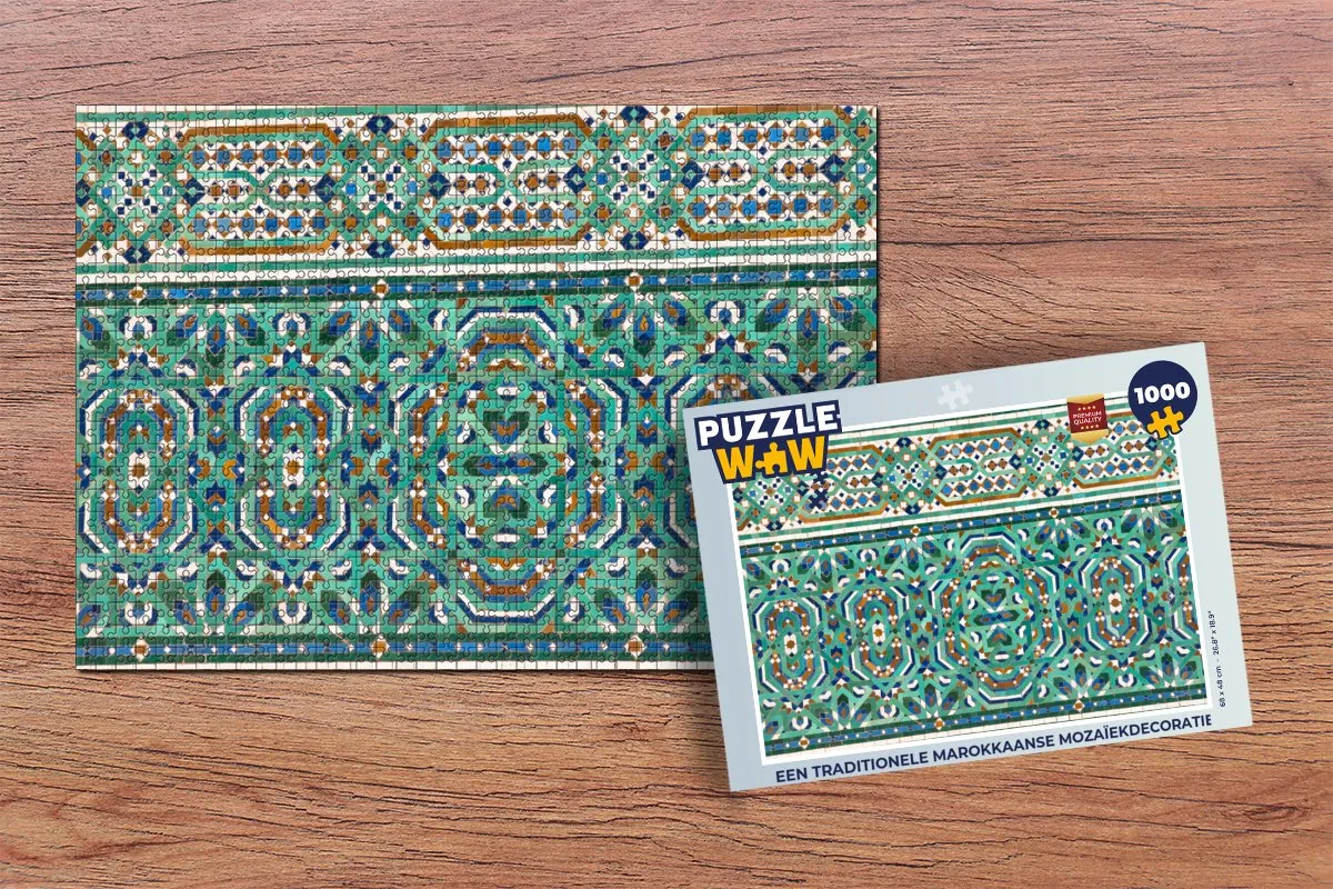 PuzzleWow Marokkaanse Mozaïek Legpuzzel 1000 Stuks - Multicolor