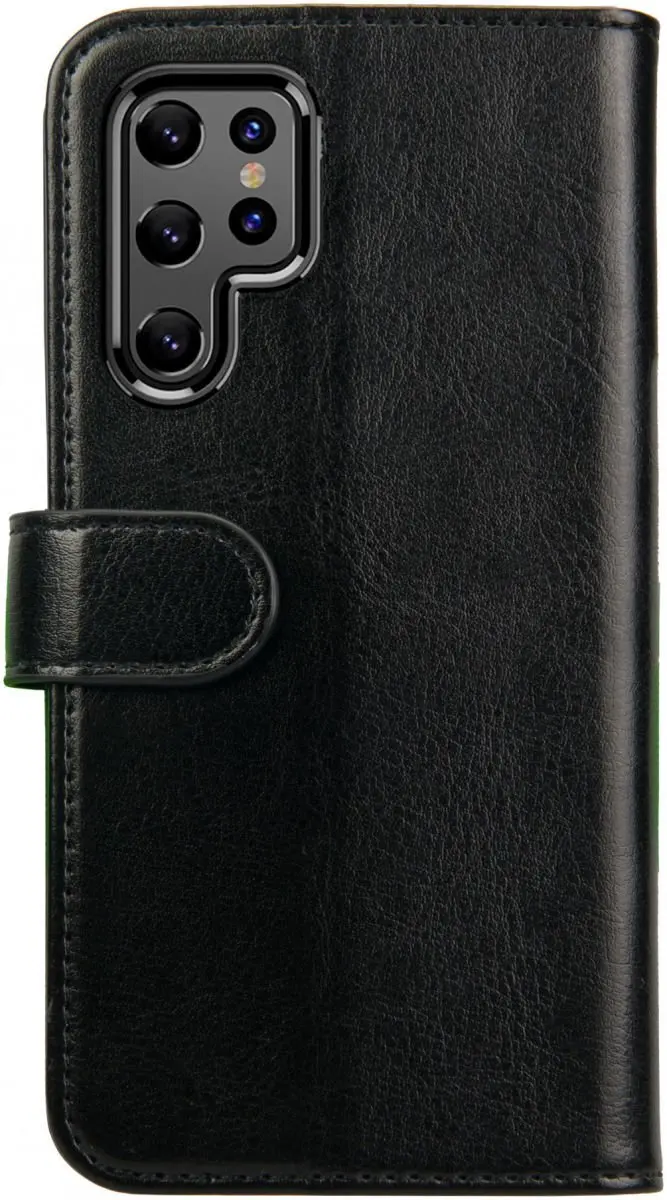 Rosso Element Book Case Wallet Samsung Galaxy S22 Ultra - 3 Pasjes - Zwart