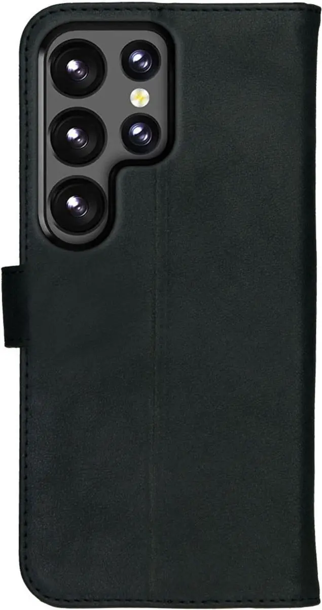 Rosso Deluxe Book Case Samsung Galaxy S23 Ultra - 3 Pasjes - Zwart