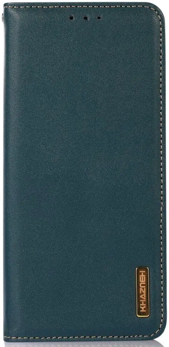 Khazneh iPhone 15 Pro Hoesje RFID Portemonnee - Groen