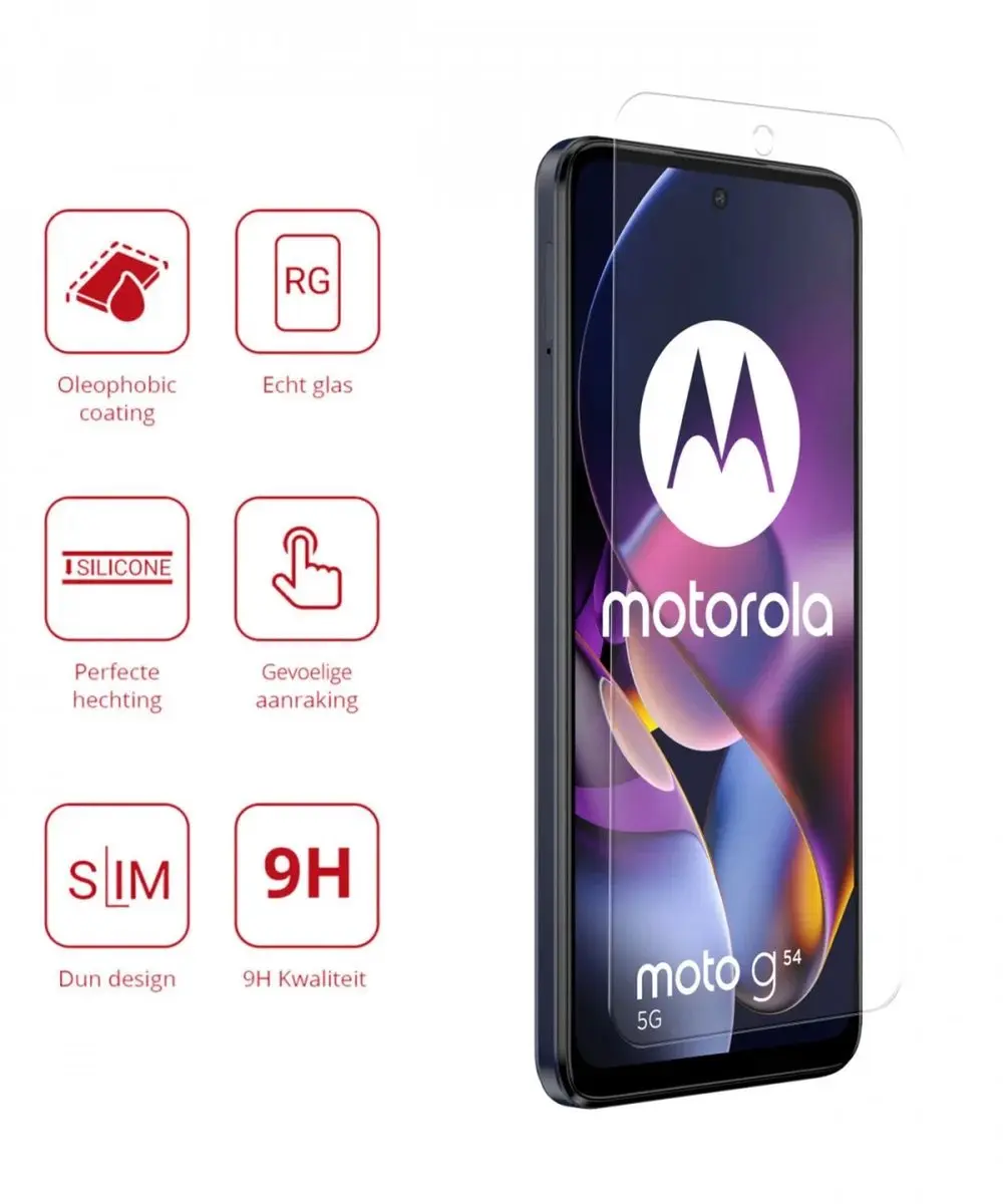 Rosso 9H Tempered Glass Moto G54 - Motorola