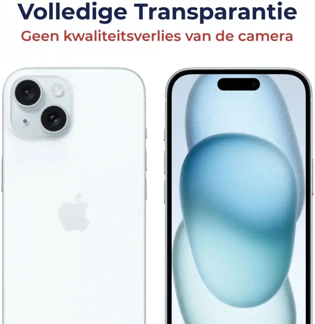 Rosso Camera Lens Protector iPhone 15/15 Plus - Ultra Dun Glas - Blauw