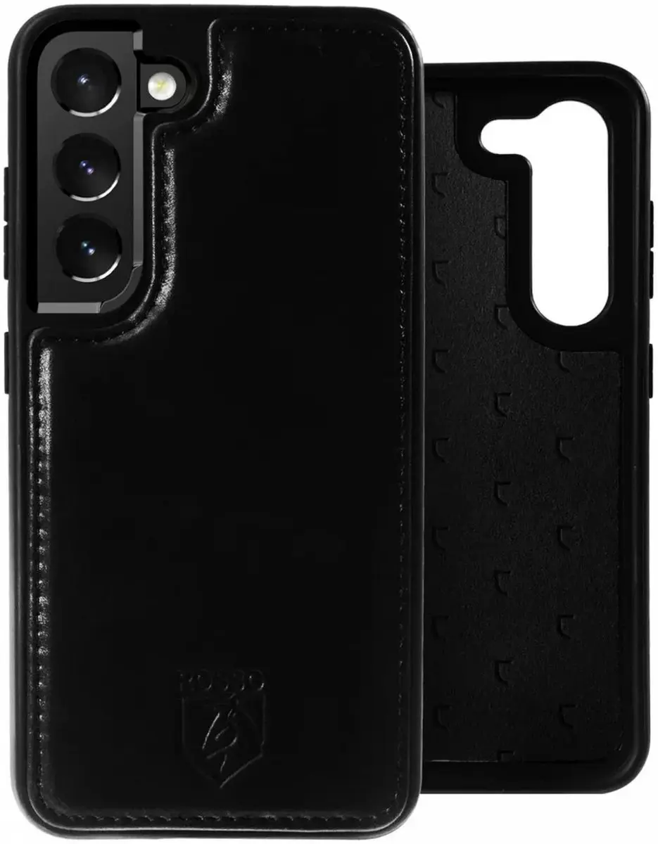 Rosso Elite Hoesje Samsung Galaxy S22 - 3 Pasjes - MagSafe - Zwart